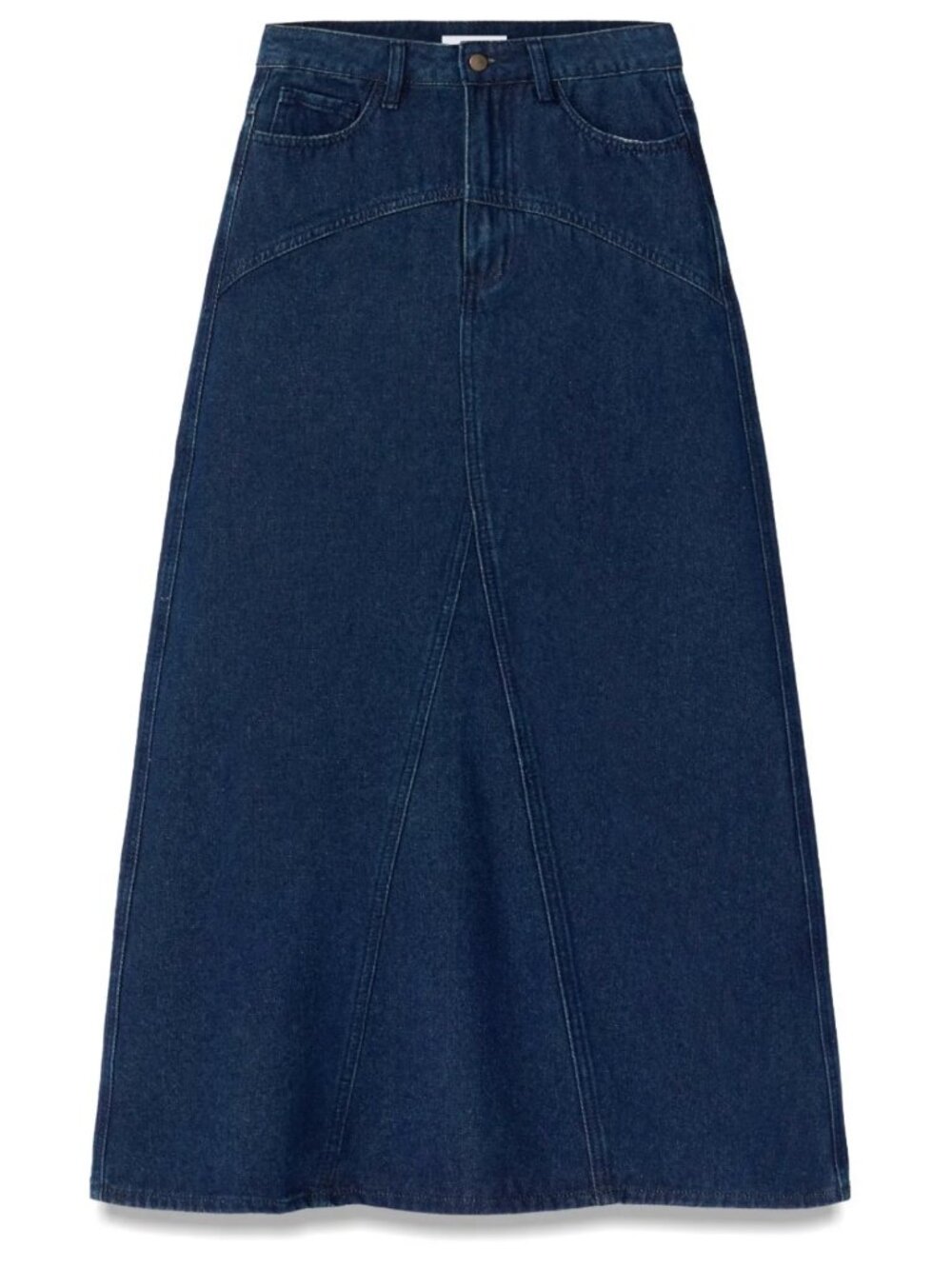Denim A-Line Yoke Skirt